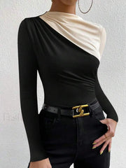 Color Block Long Sleeve T Shirt T Shirts