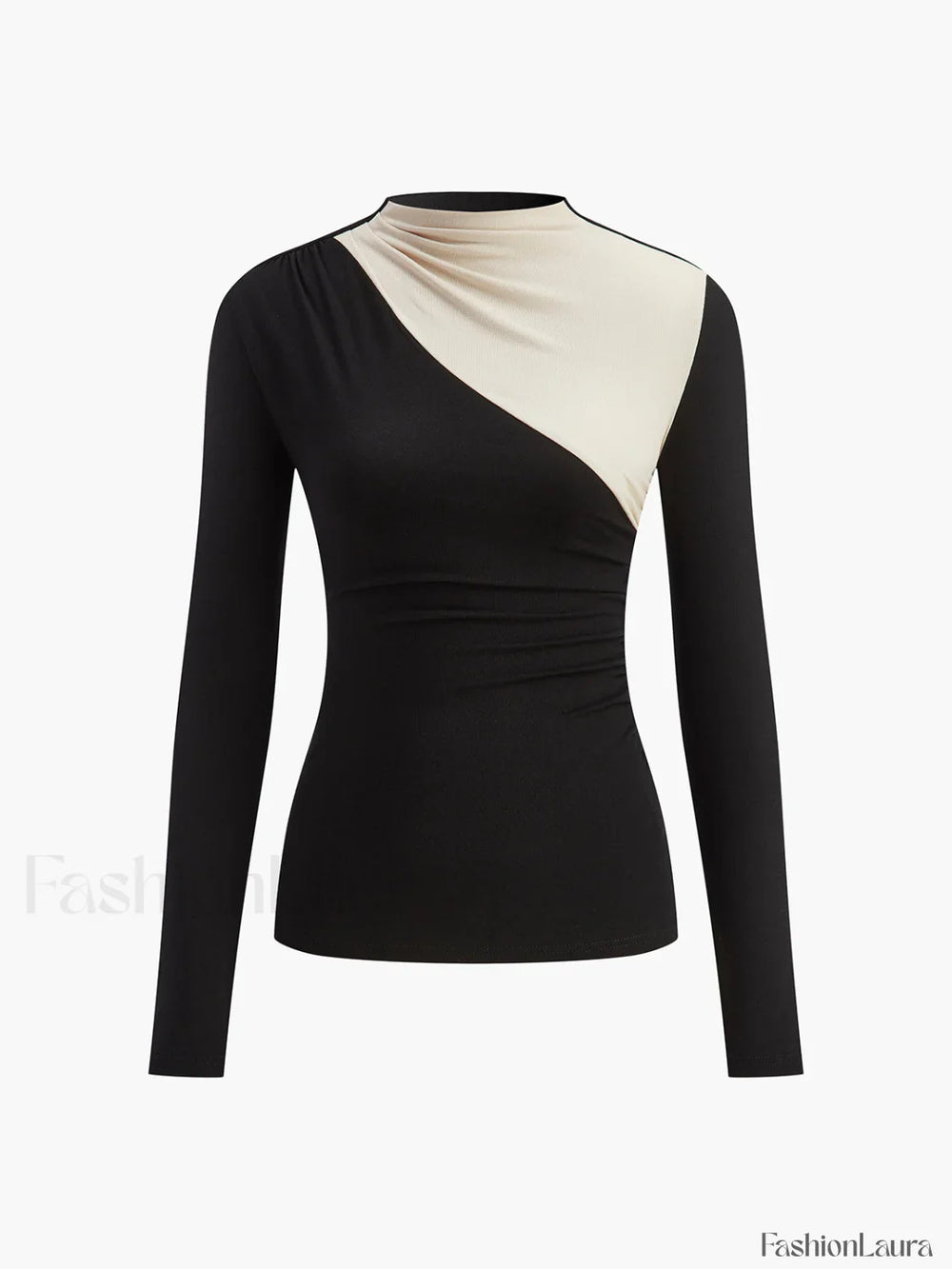 Color Block Long Sleeve T Shirt T Shirts