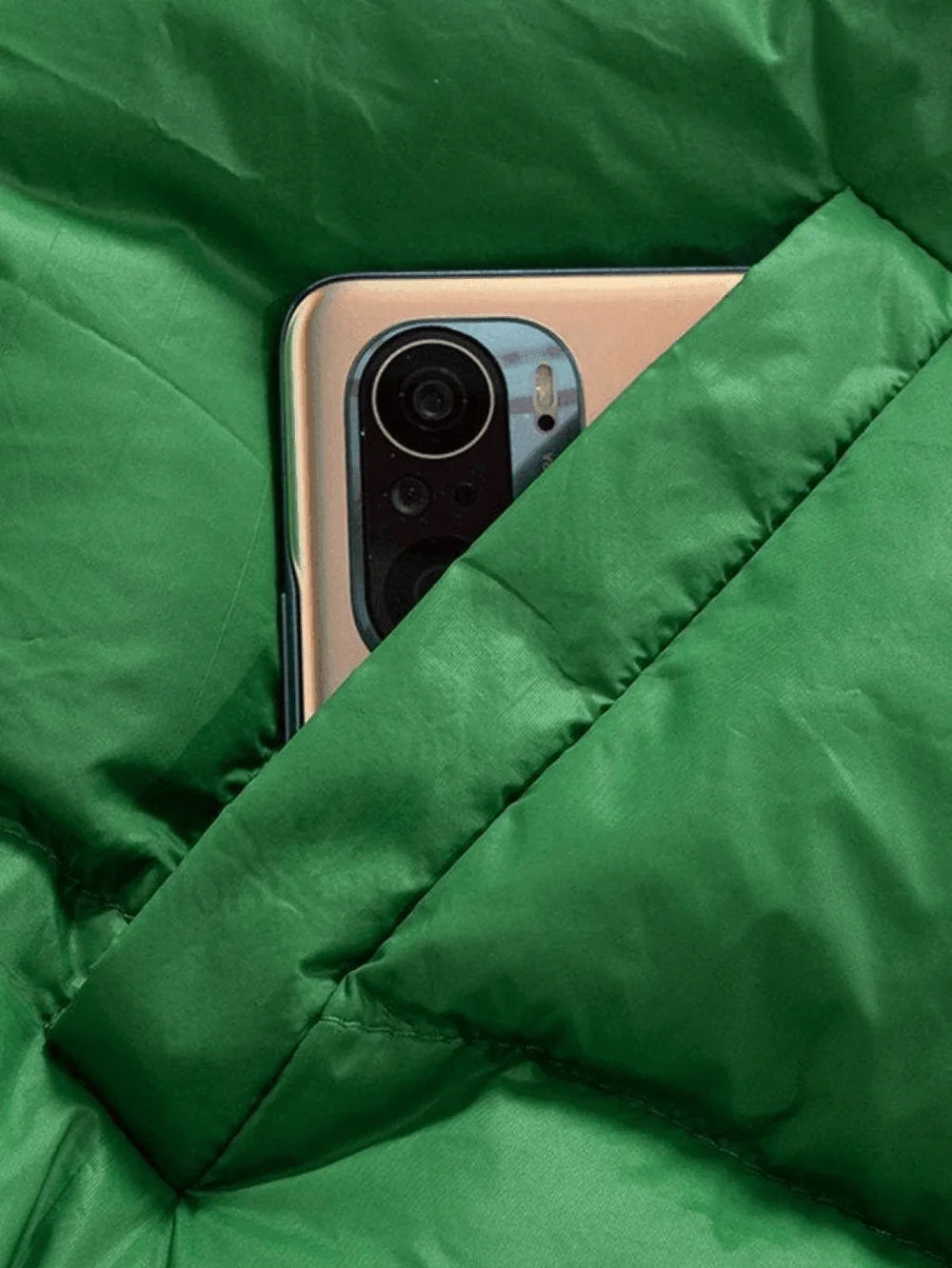 Color Block Zip Up Puffer Jacket Jackets