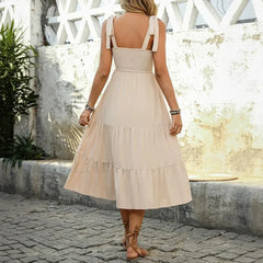 Colorful Geometric Woven Boho Dress