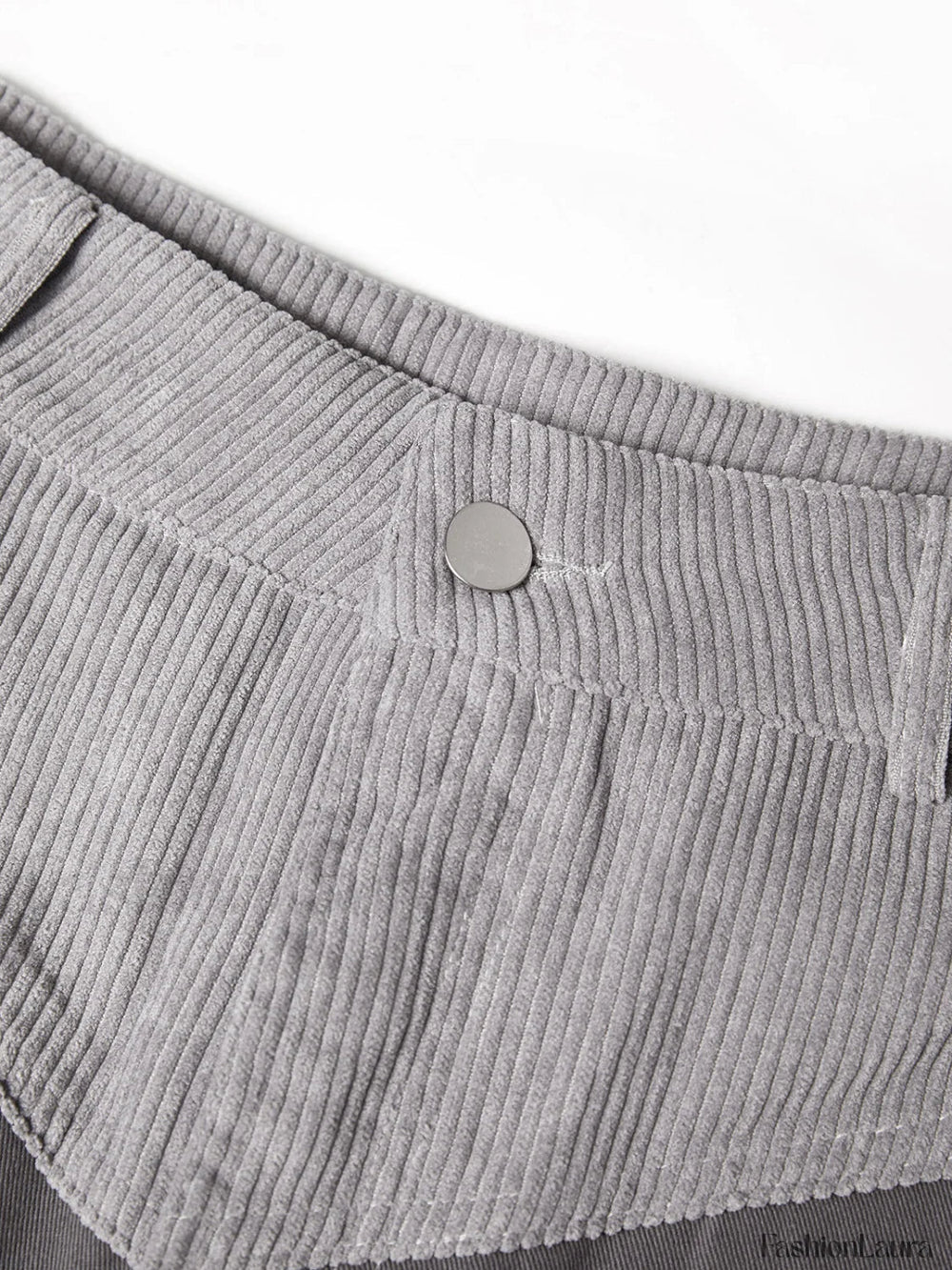 Corduroy Patchwork High Waist Straight Pants Straight Leg Pants