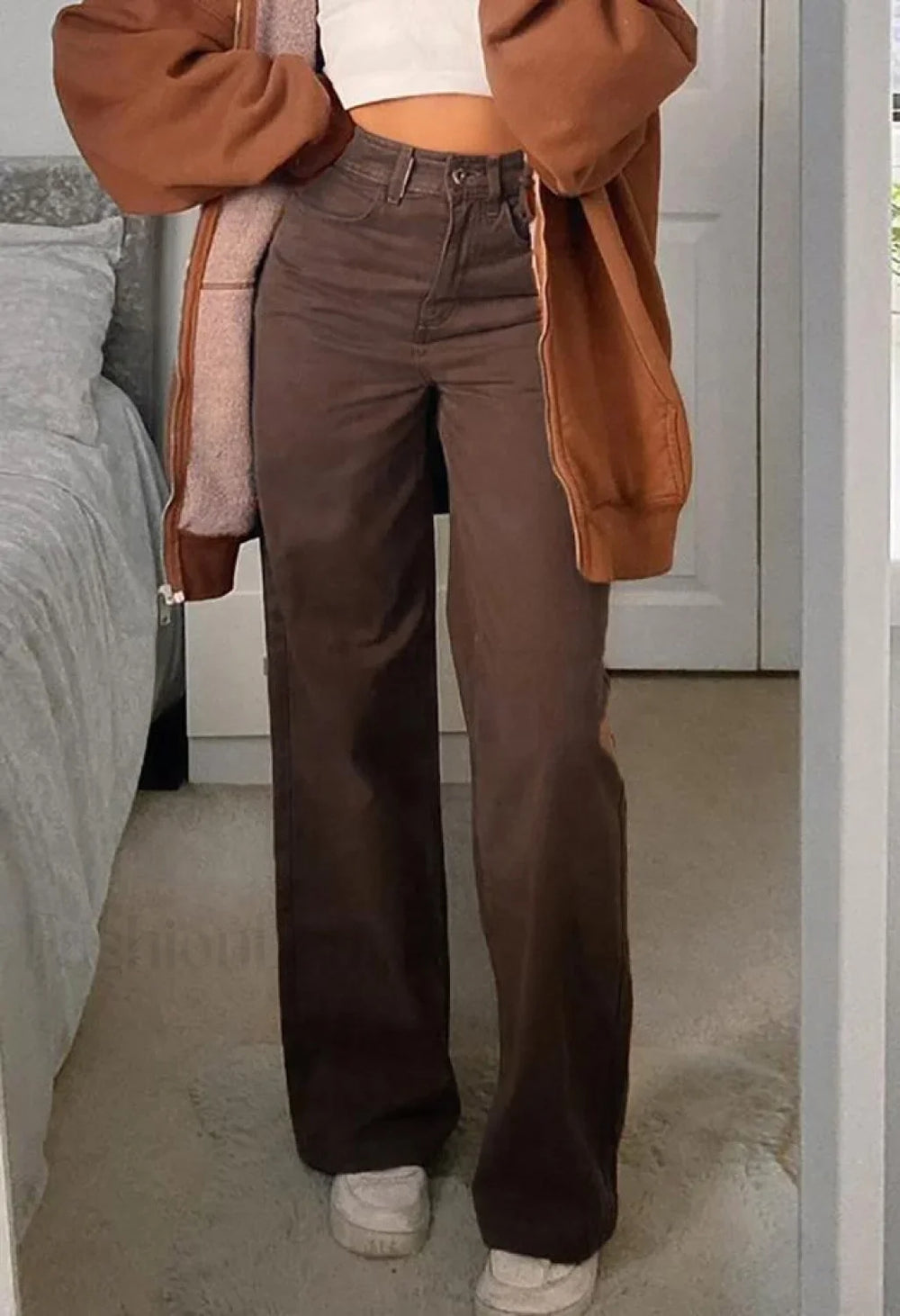 Corduroy Straight Leg Pants Pants