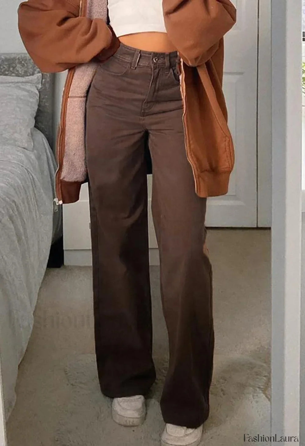 Corduroy Straight Leg Pants Pants