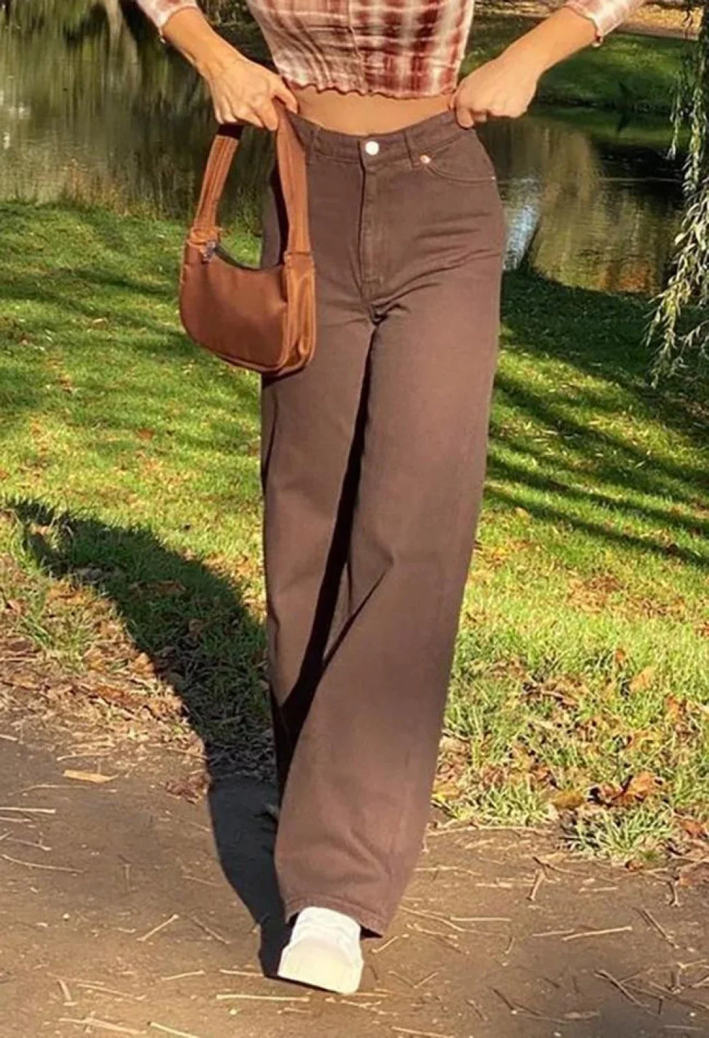 Corduroy Straight Leg Pants Pants