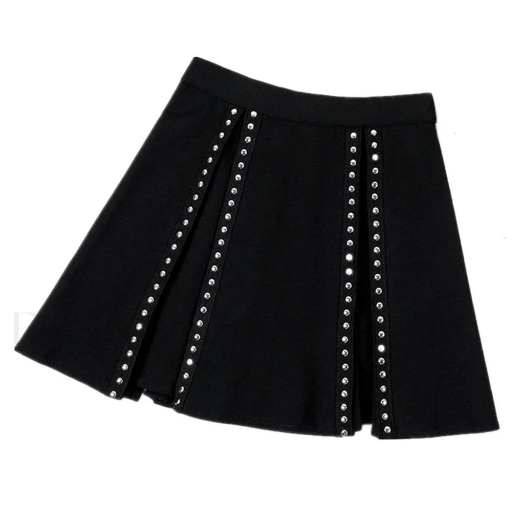 Cosplay Y2K High Waist Korean Style Pleated Mini Skirt for Girls BLACK / S