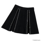 Cosplay Y2K High Waist Korean Style Pleated Mini Skirt for Girls BLACK / S