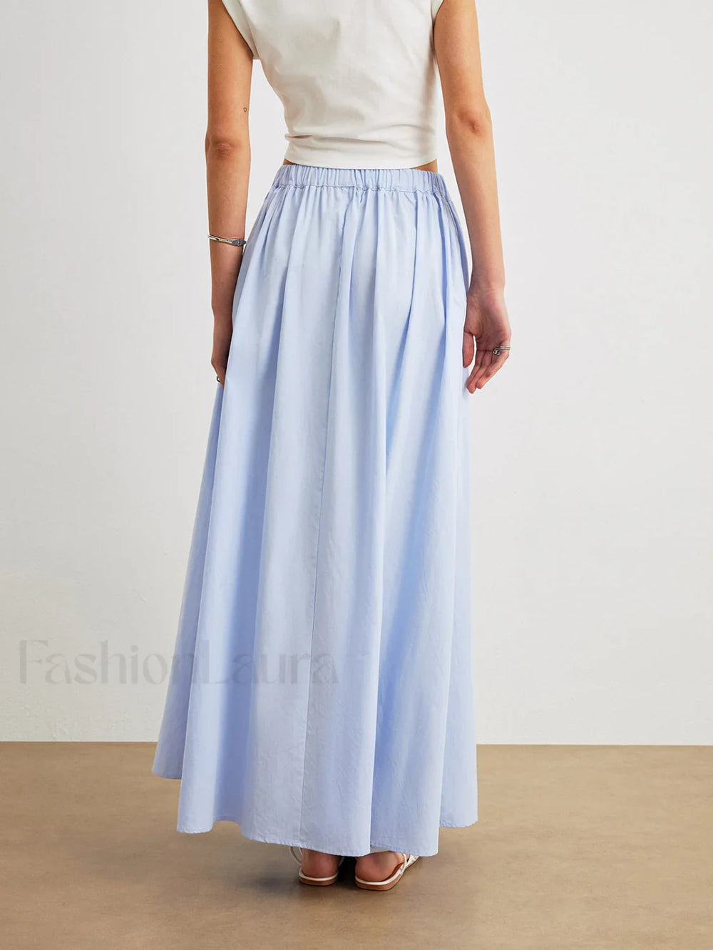 Cotton A Line Skirt With Pockets Skirts