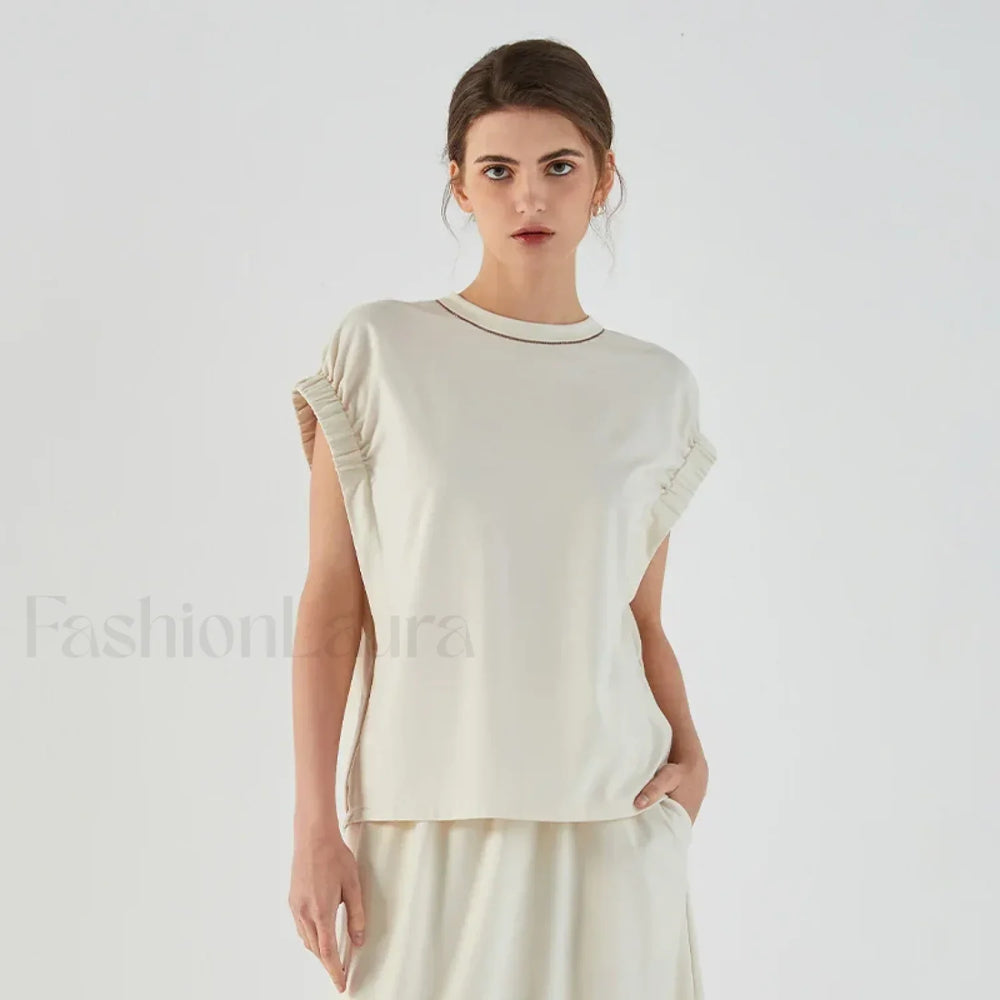 Cotton Blend Boutique Femme T Shirt