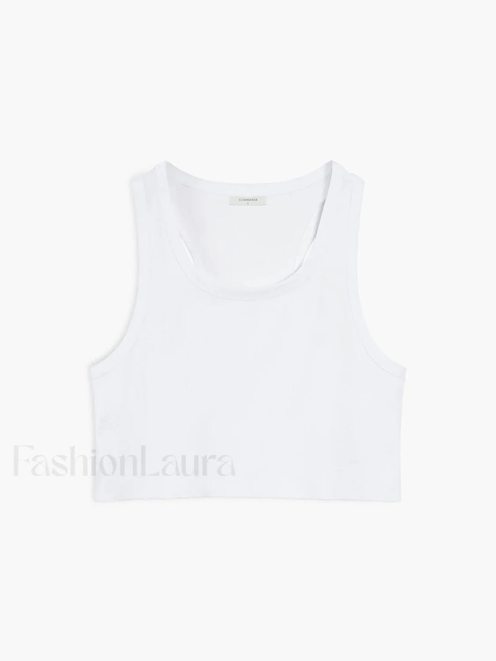 Cotton Blends Cropped Strappy Top Tank Tops & Camis