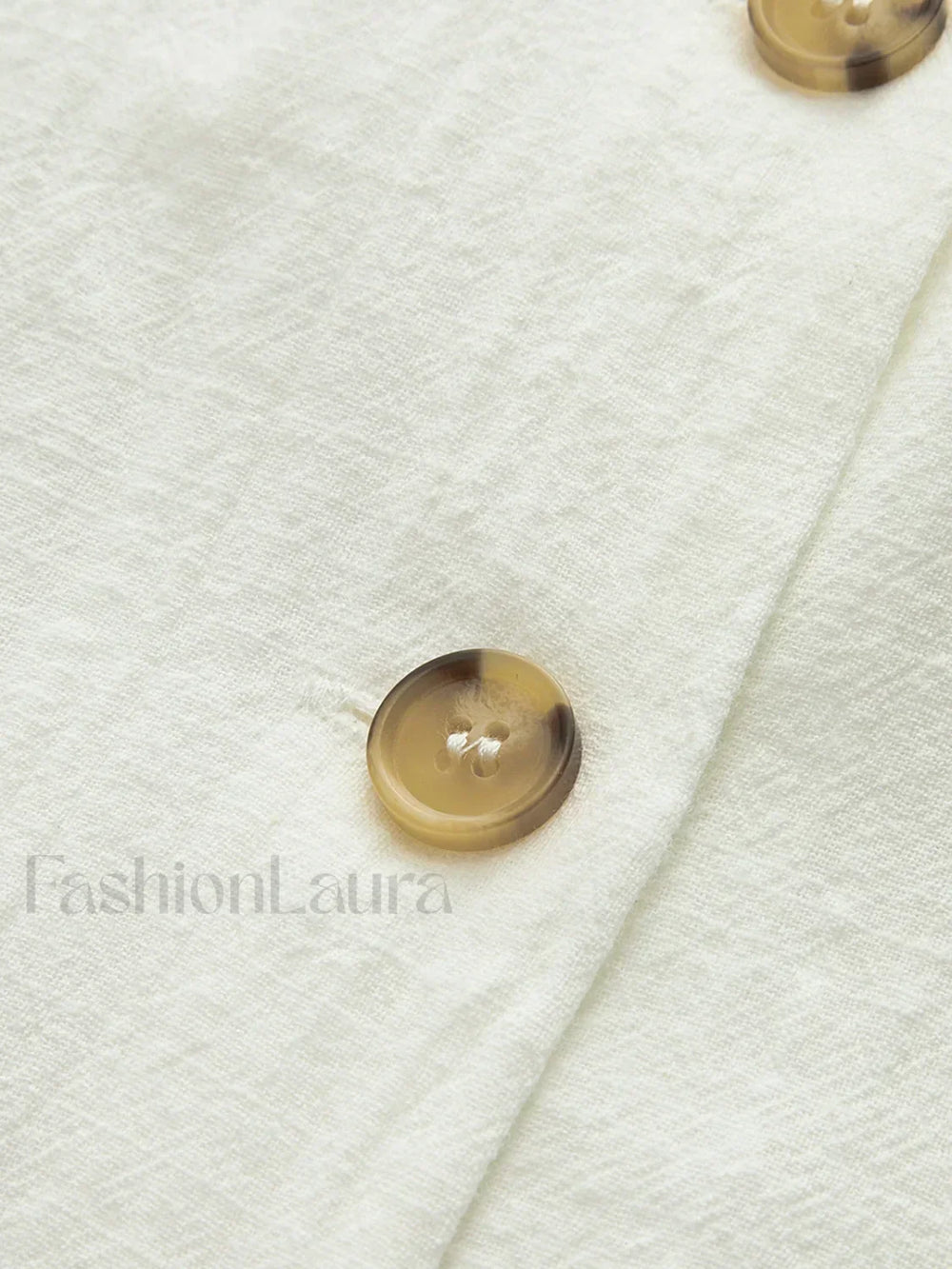 Cotton Button Front Short Dress Dresses