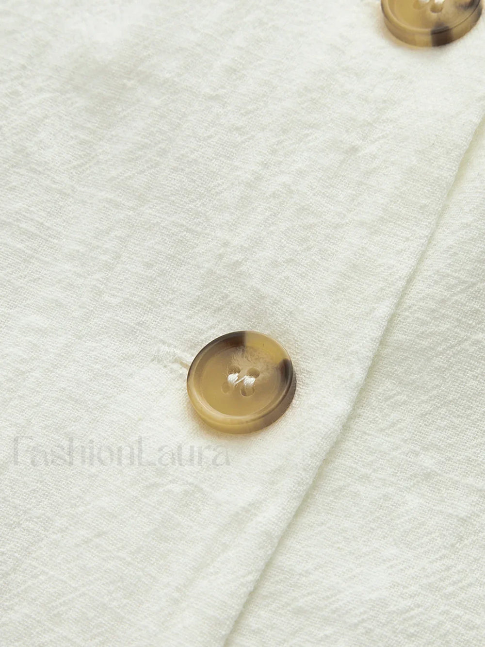 Cotton Button Front Short Dress Dresses