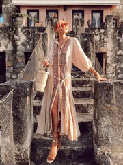 Cotton Flare Sleeve Boho Dress