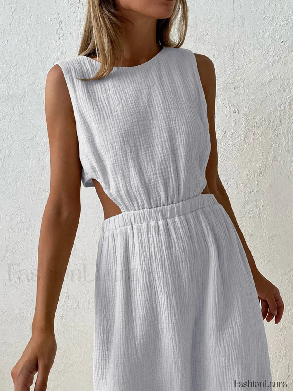 Cotton Holiday Cut Trendy Out Long Dress Dresses