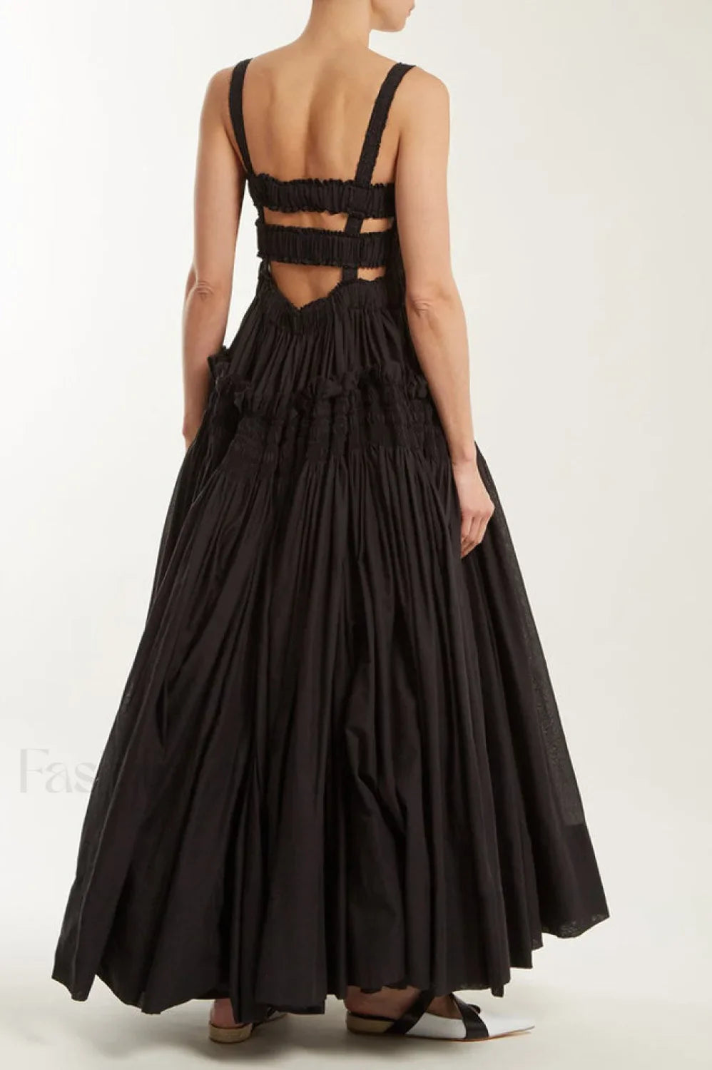 Cotton Larry Stylish Smock Dress S / Black