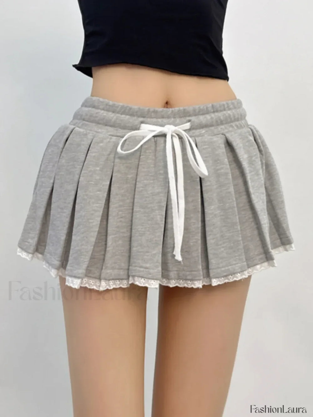 Cotton Looped Fluffy Patchwork Skirt