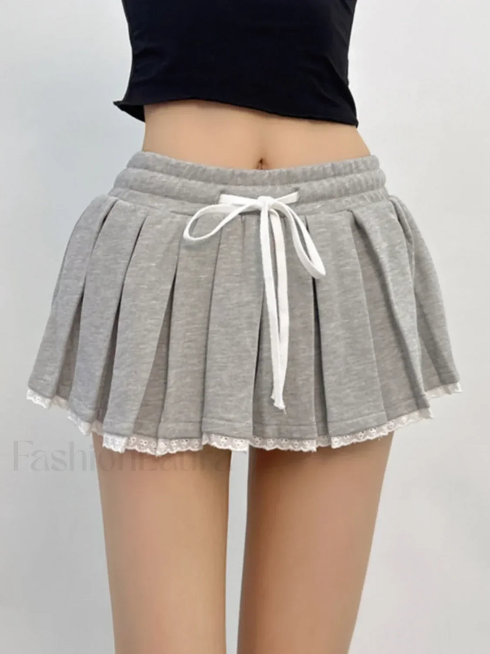 Cotton Looped Fluffy Patchwork Skirt
