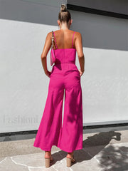 Cotton Twist Detail Jumpsuit Jumpsuits