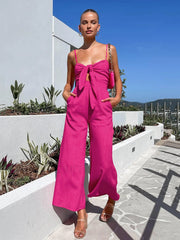 Cotton Twist Detail Jumpsuit Jumpsuits