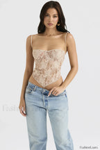 Cream Paisley Stylish Lace Top