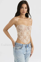 Cream Paisley Stylish Lace Top