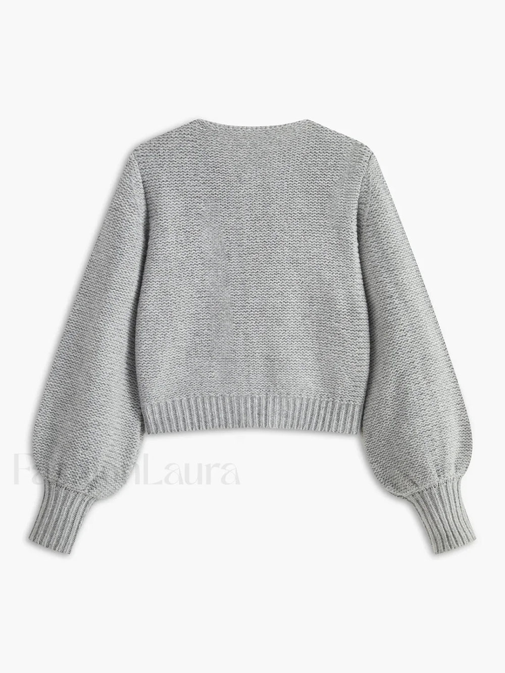 Crew Neck Bow Knit Top Knit Tops