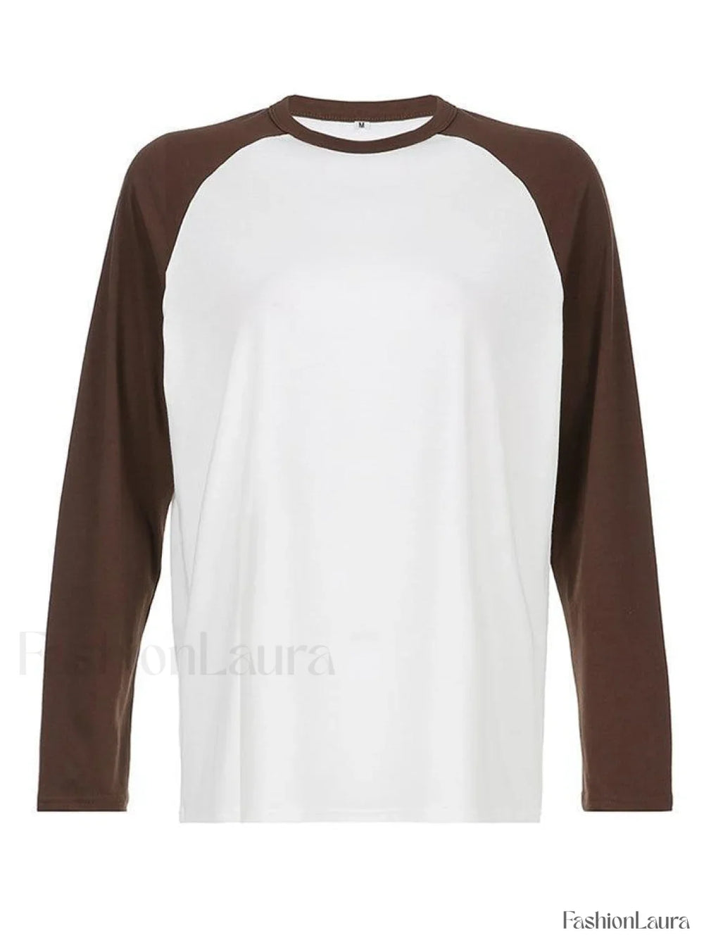 Crew Neck Raglan Sleeve Tee Brown / M Tops&Tees