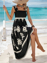 Cross Strap Ankle Boho Dress