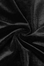 Crystal Mesh Long Charming Sleeve Velvet Dress