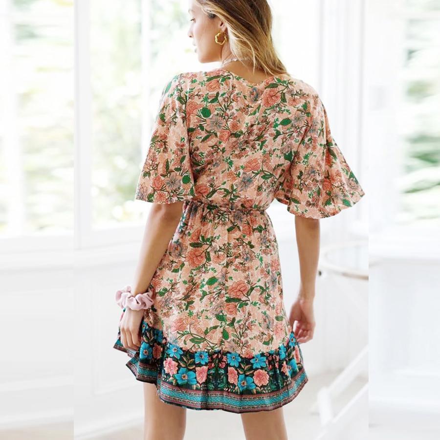 JuliaFashion - women elegant Cut Out Bohemian Mini Dress