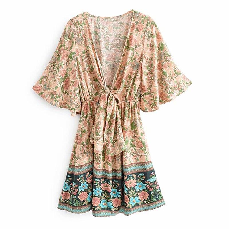 JuliaFashion - women elegant Cut Out Bohemian Mini Dress