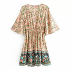 JuliaFashion - women elegant Cut Out Bohemian Mini Dress