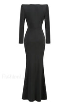 Cutout Crepe Stylish V Neck Dress