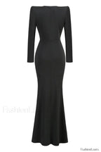 Cutout Crepe Stylish V Neck Dress