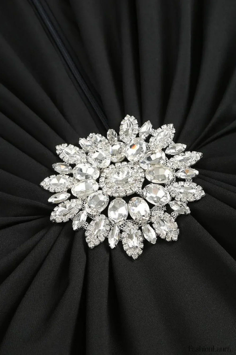 Cutout Crepe Stylish V Neck Dress