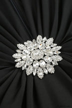 Cutout Crepe Stylish V Neck Dress