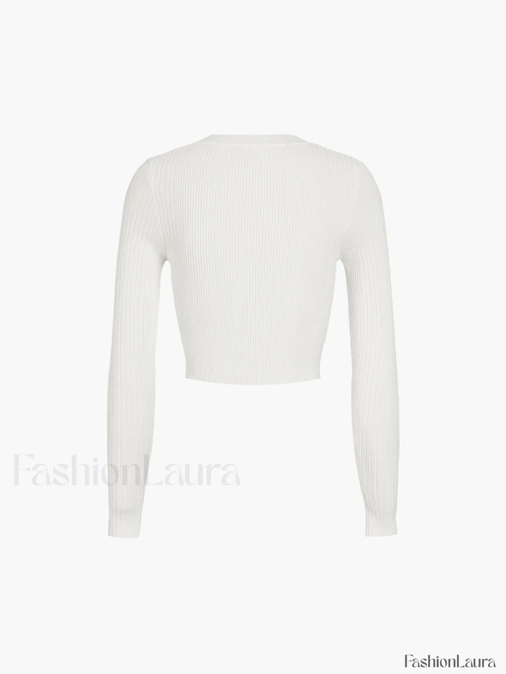 Cutout Split Beads Detail Ribbed Knit Top Knit Tops