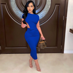 Julia Fashion - Sexy Cut Out Backless Bodycon Dress