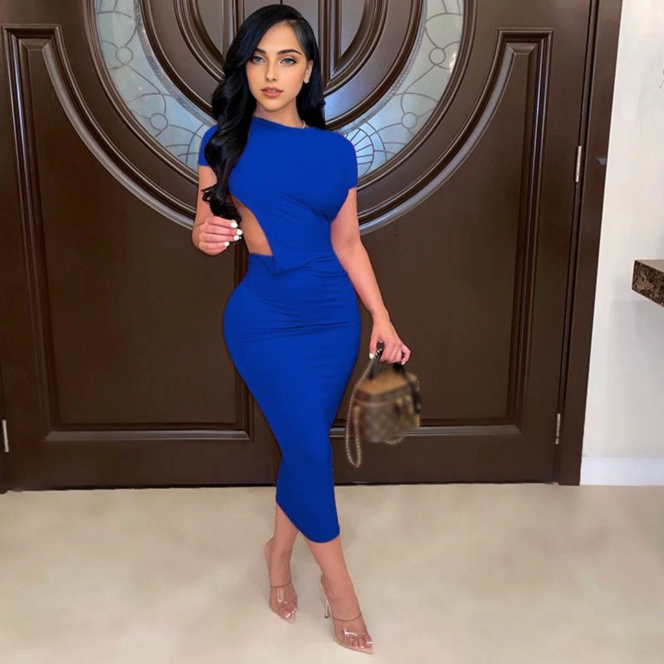 Julia Fashion - Sexy Cut Out Backless Bodycon Dress