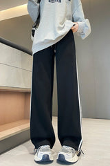 Straight Wide Leg Knit Pants