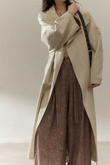 Sophisticated Minimalist Style Long Overcoat