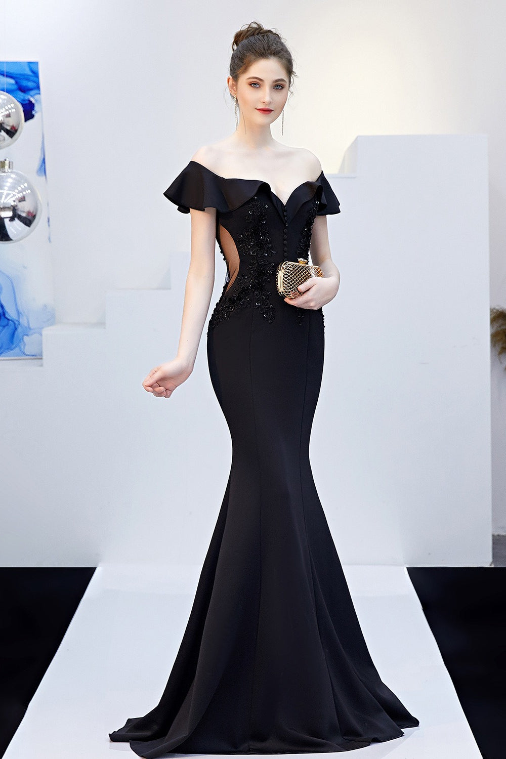 Elegant Off Shoulder Bodycon Formal Dress