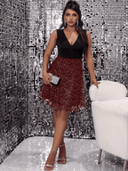 JuliaFashion - Sleeveless V-Neck Bodycon Cocktail Evening Party Dresses