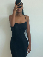 Julia Fashion - Sexy Spaghetti Strap Bodycon Long Mermaid Dress