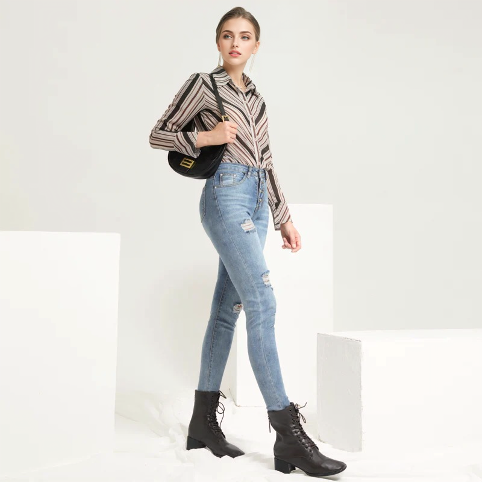 Julia Fashion - Jeans For Women High Waist Blue Skinny Jeans