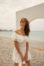 Dahlia Elegant Short Dress S / White