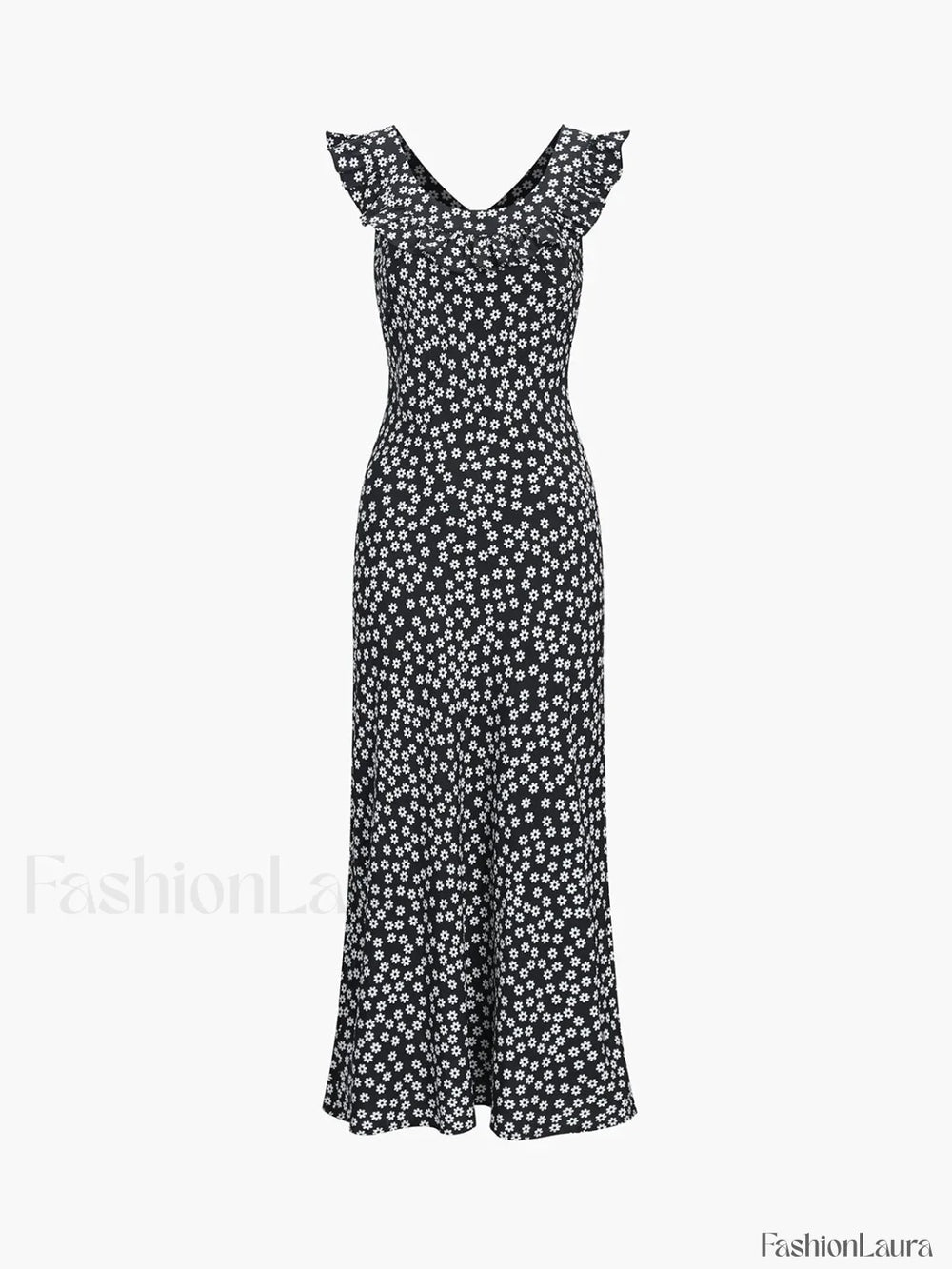 Daisy Floral Graceful Print Long Dress Floral Dresses