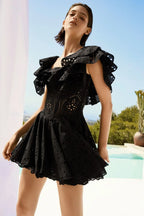 Dalia Elegant Mini Dress S / Black