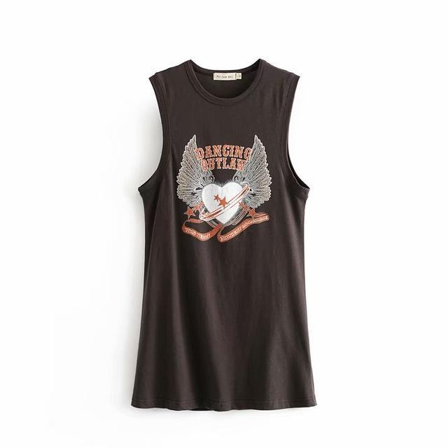 JuliaFashion-Dancing Outlaw Vintage Chic Sleeveless Loose Tank Top