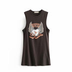 JuliaFashion-Dancing Outlaw Vintage Chic Sleeveless Loose Tank Top