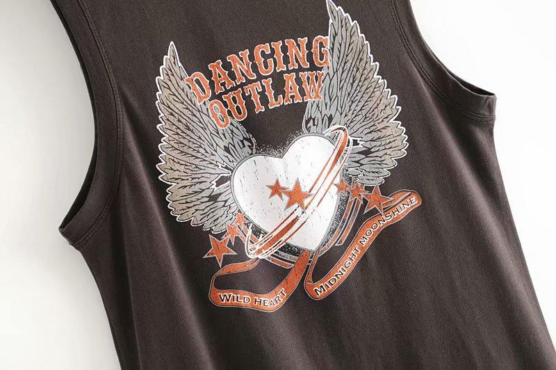 JuliaFashion-Dancing Outlaw Vintage Chic Sleeveless Loose Tank Top